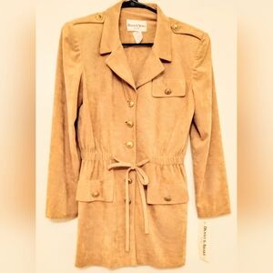 New with Tag Danny & Nicole New York Jacket, Tan Color, Size 10, 60% Rayon